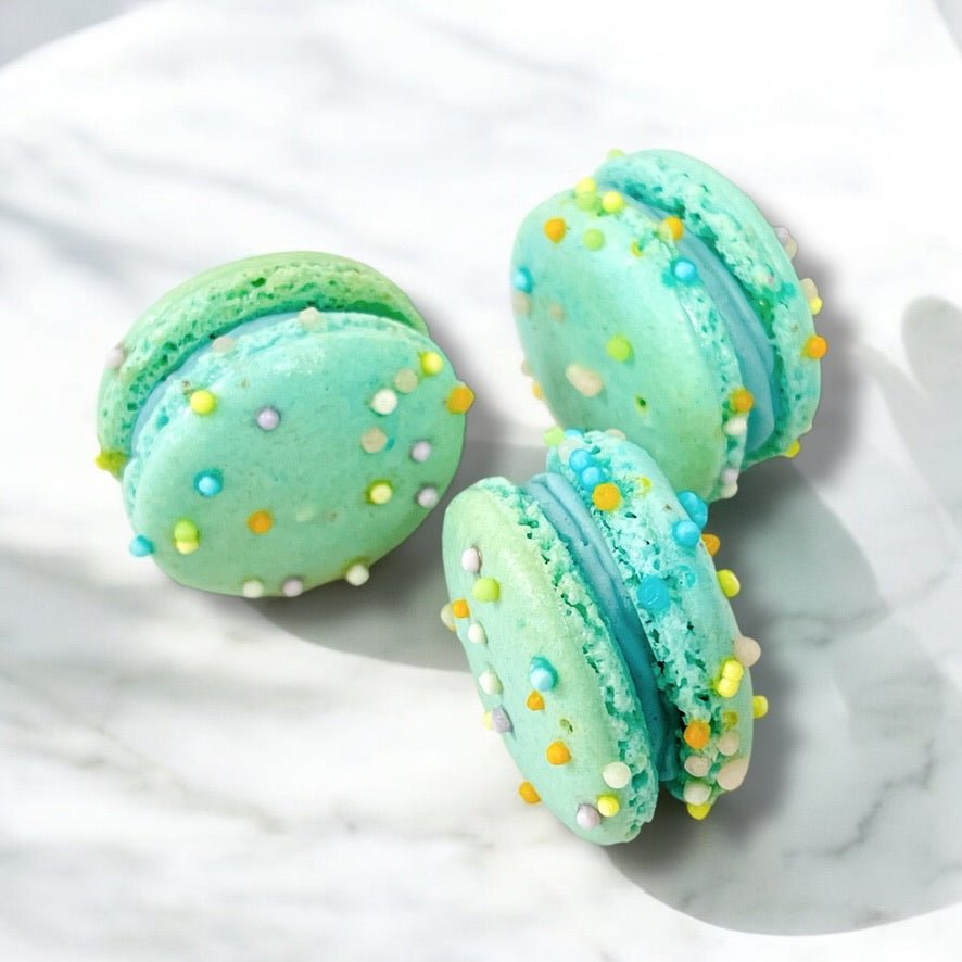 50 Pack Blueberry Mallow Bliss French Macarons Value Pack - Macaron Centrale