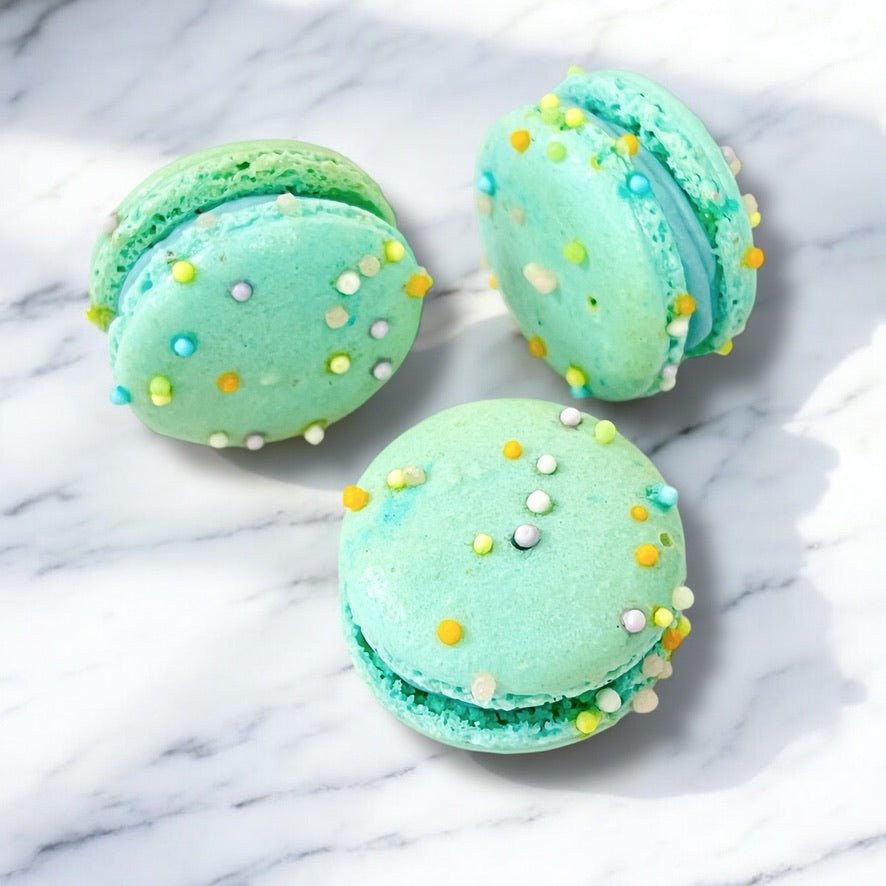 50 Pack Blueberry Mallow Bliss French Macarons Value Pack - Macaron Centrale