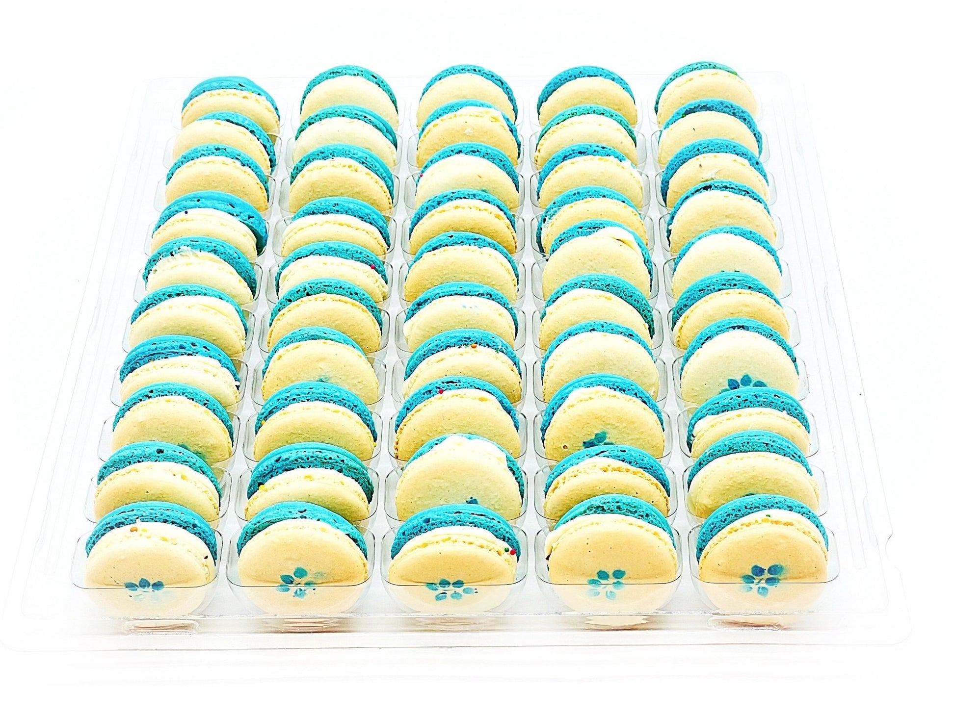 50 Pack Blueberry Sundae French Macaron Value Pack - Macaron Centrale