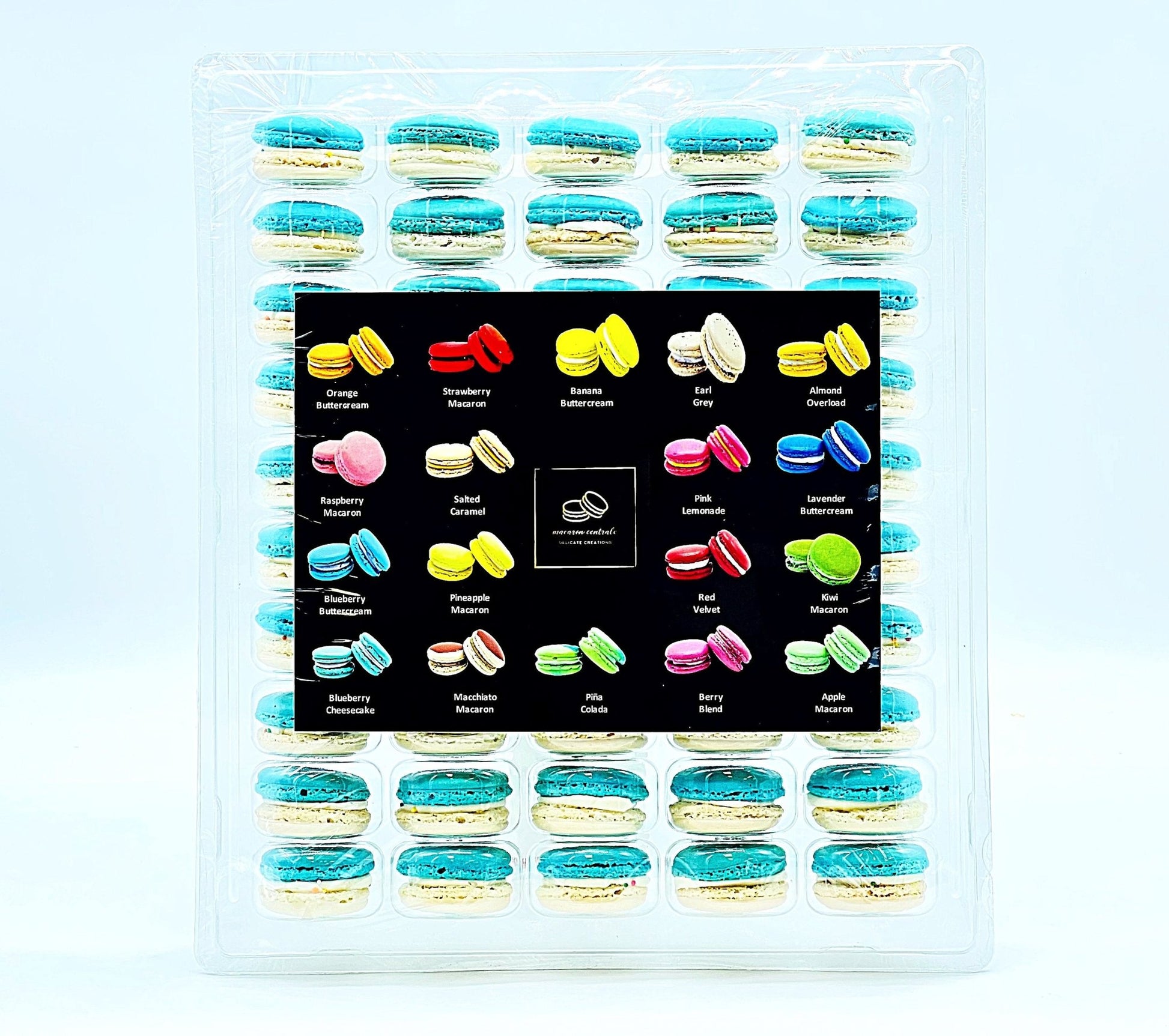 50 Pack Blueberry Sundae French Macaron Value Pack - Macaron Centrale