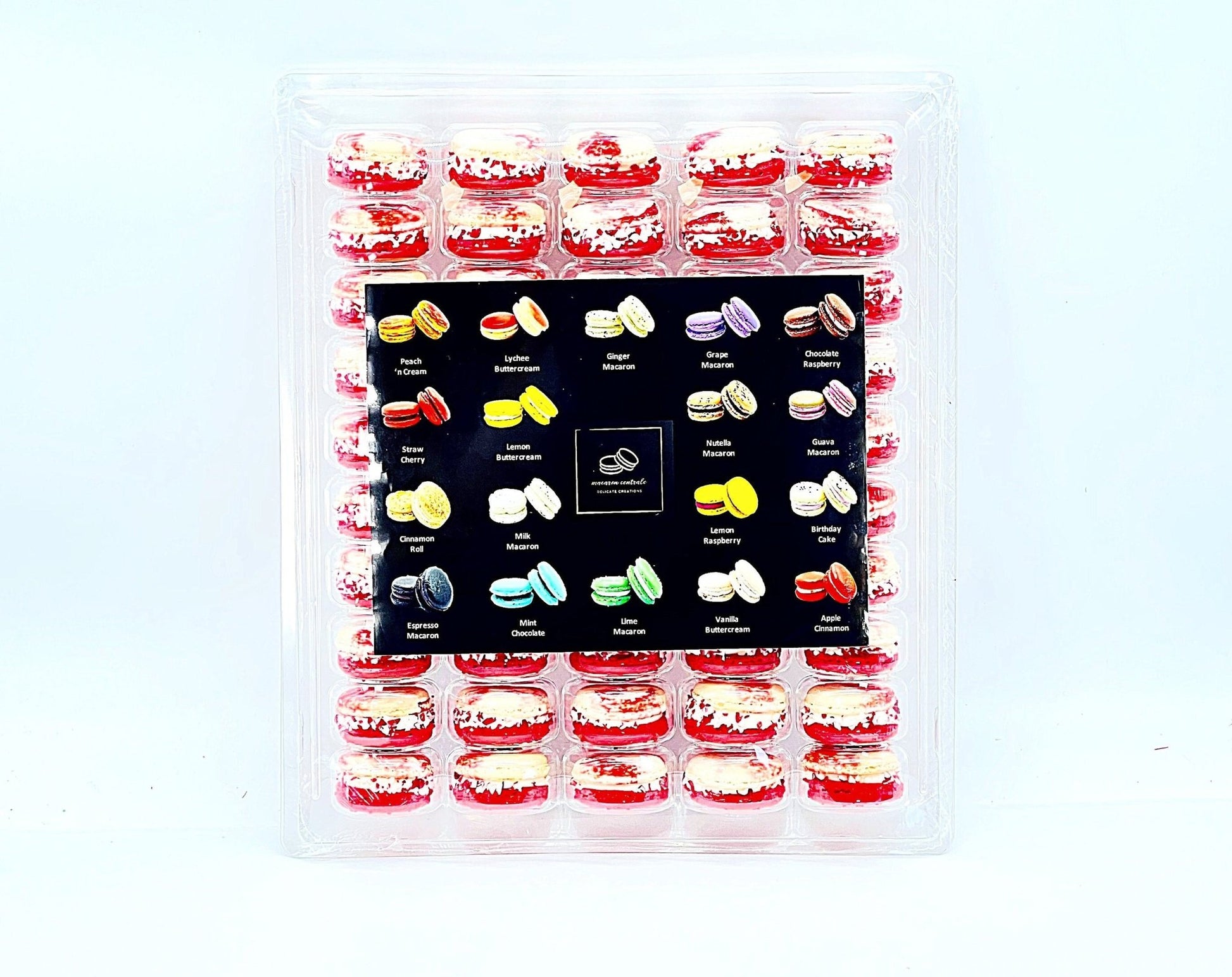 50 Pack Candy CaneFrench Macaron Value Pack - Macaron Centrale