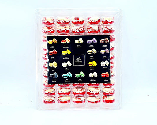 50 Pack Candy CaneFrench Macaron Value Pack - Macaron Centrale