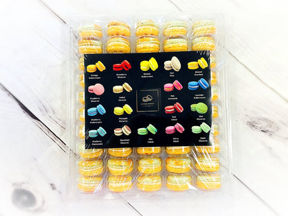 50 Pack Cantaloupe French Macaron Value Pack - Macaron Centrale
