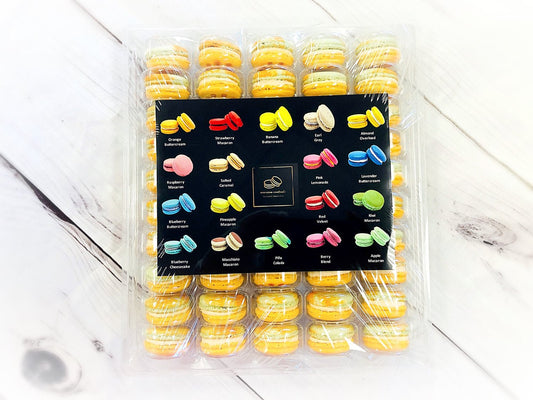50 Pack Cantaloupe French Macaron Value Pack - Macaron Centrale