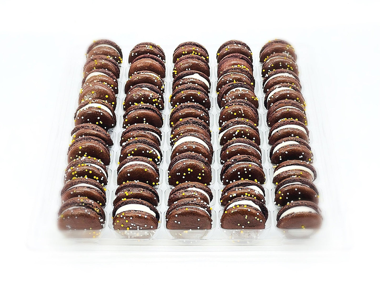 50 Pack Caramel Coconut French Macaron Value Pack - Macaron Centrale