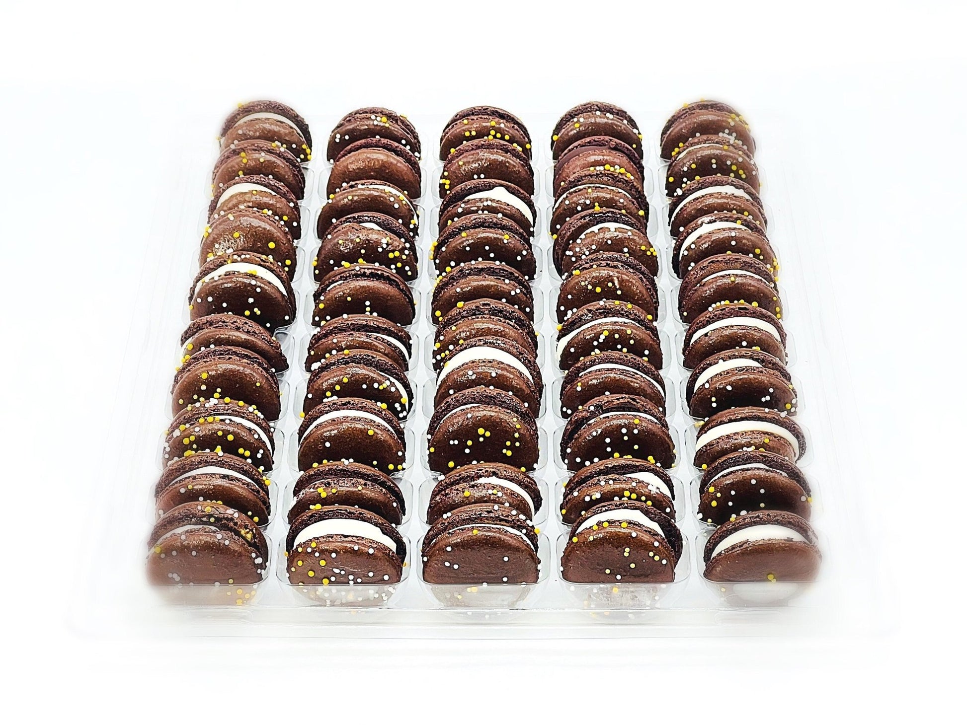 50 Pack Caramel Coconut French Macaron Value Pack - Macaron Centrale