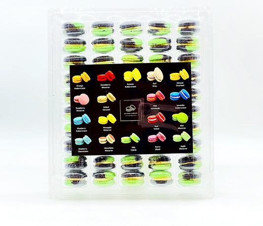 50 Pack Caramel Honeydew French Macaron Value Pack - Macaron Centrale