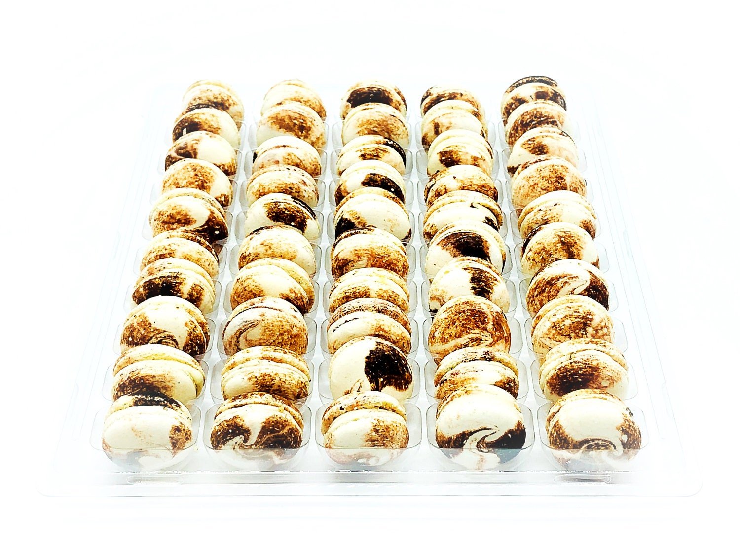50 Pack Caramel Pecan Cheesecake French Macaron Value Pack - Macaron Centrale