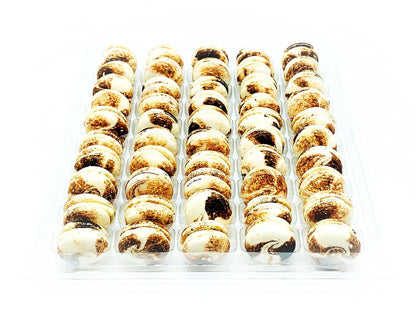 50 Pack Caramel Pecan Cheesecake French Macaron Value Pack - Macaron Centrale