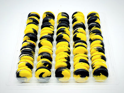 50 Pack Caramel Pineapple French Macaron Value Pack - Macaron Centrale