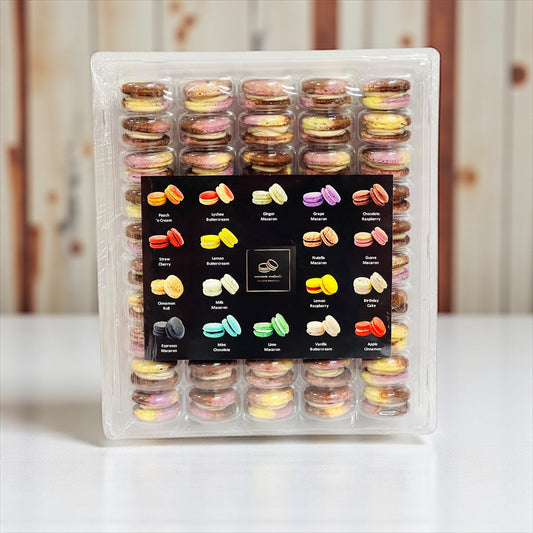 50 Pack Chai au Miel French Macarons - Macaron Centrale