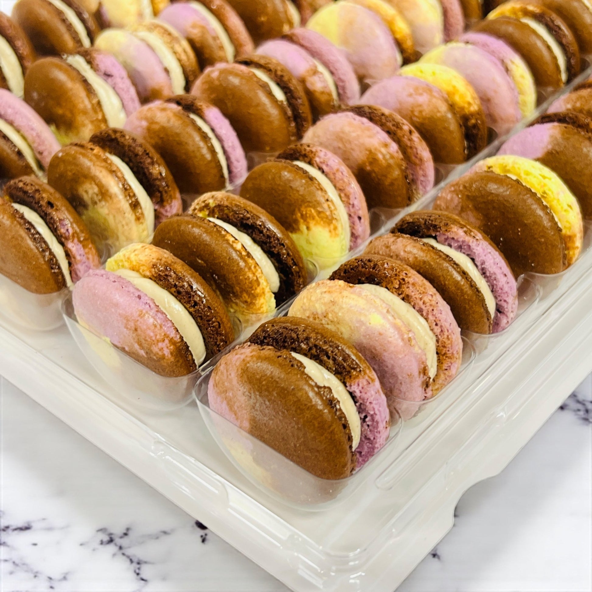 50 Pack Chai au Miel French Macarons - Macaron Centrale