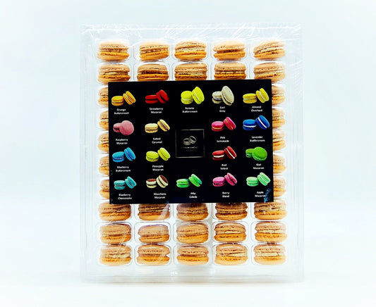 50 Pack Chai Latte French Macaron Value Pack - Macaron Centrale
