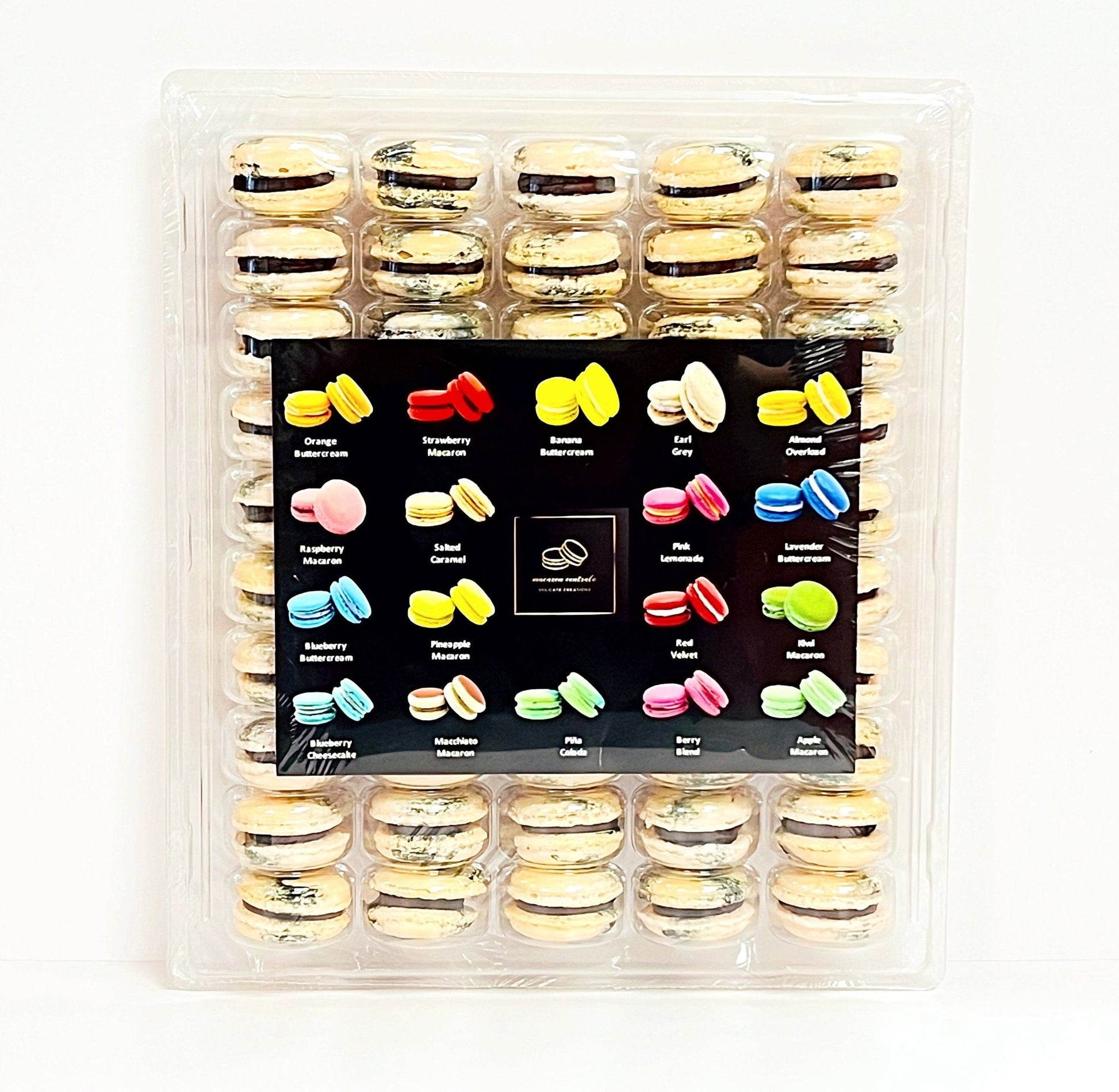 50 Pack Chocolate Agave French Macaron Value Pack - Macaron Centrale