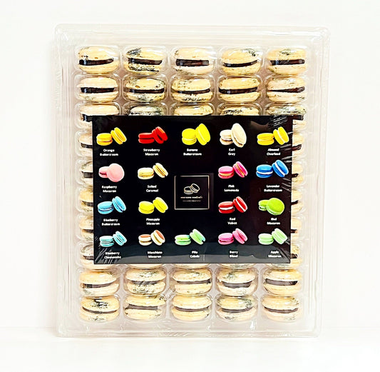 50 Pack Chocolate Agave French Macaron Value Pack - Macaron Centrale