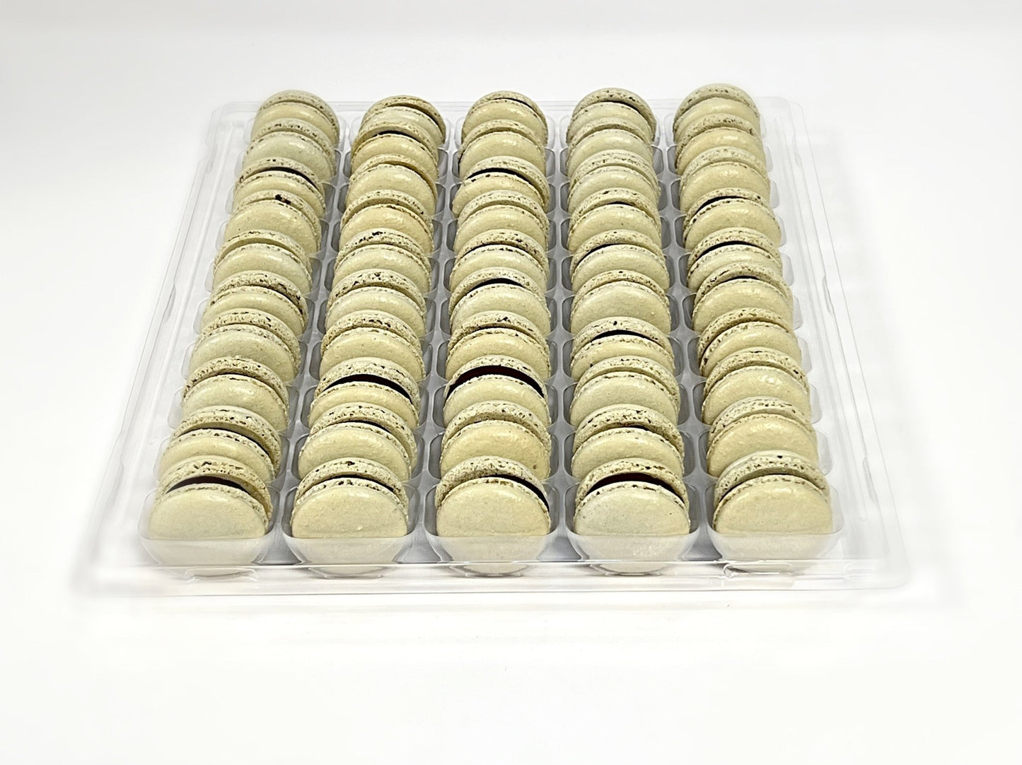50 Pack Chocolate and Blackcurrant French Macaron Value Pack - Macaron Centrale