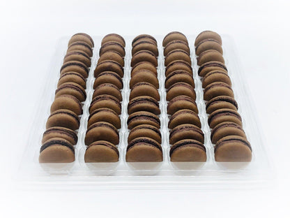 50 Pack Chocolate French Macaron Value Pack - Macaron Centrale