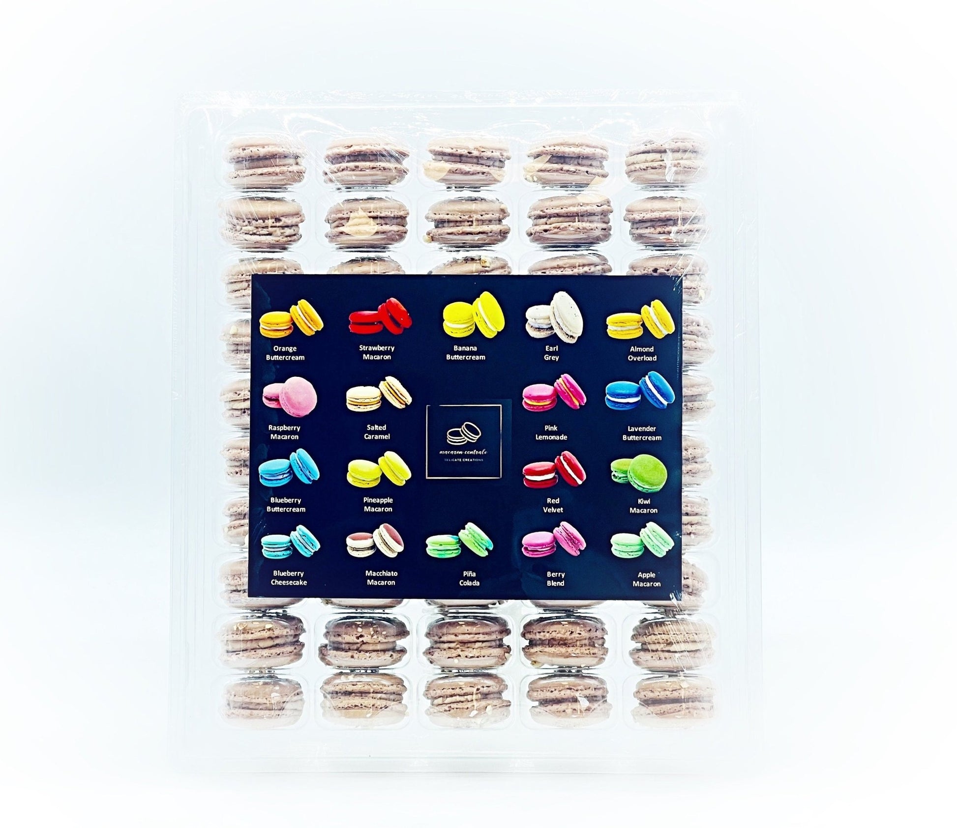 50 Pack Chocolate Hazelnut French Macaron Value Pack - Macaron Centrale
