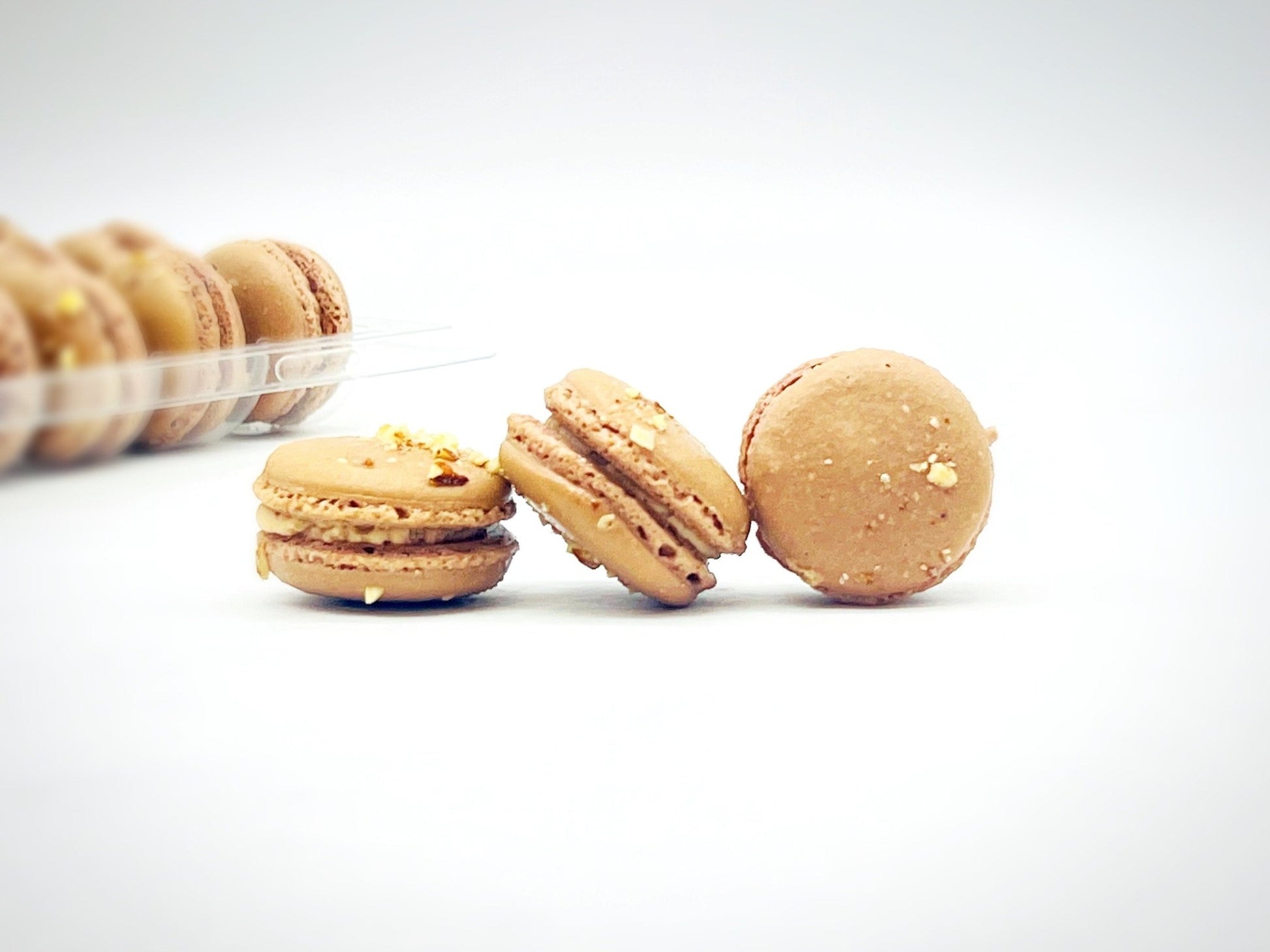 50 Pack Chocolate Hazelnut French Macaron Value Pack - Macaron Centrale