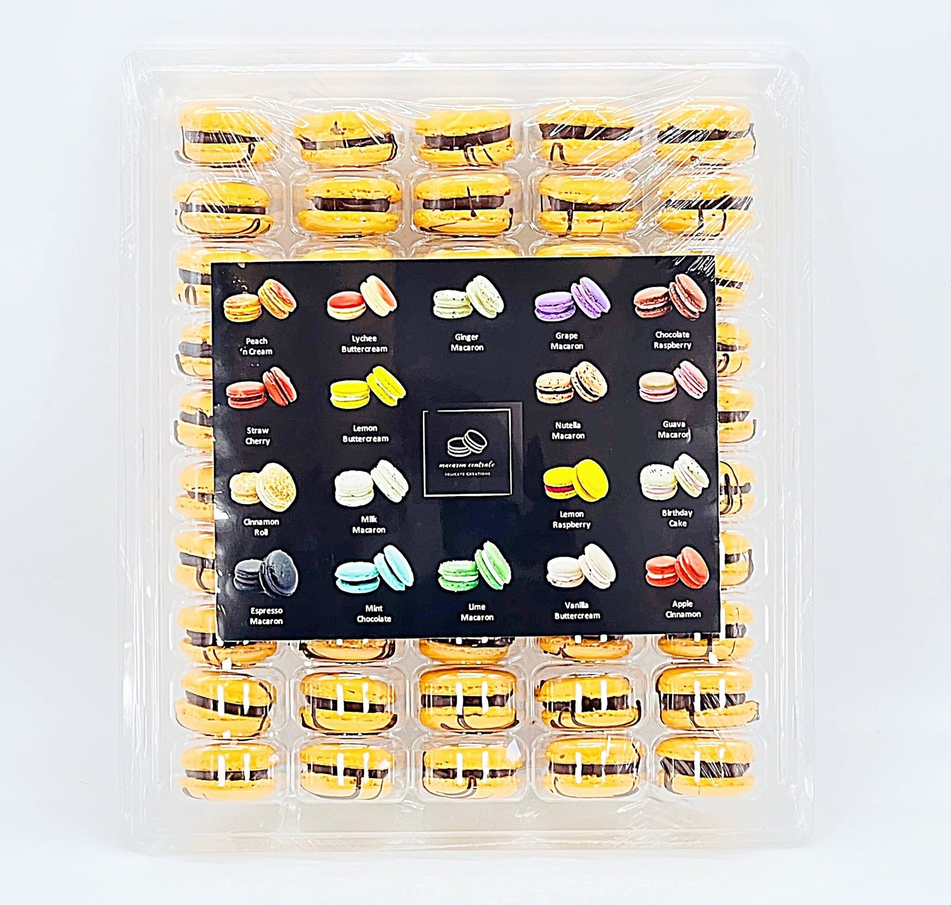50 Pack Chocolate Marmalade French Macaron Value Pack - Macaron Centrale