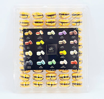 50 Pack Chocolate Marmalade French Macaron Value Pack - Macaron Centrale