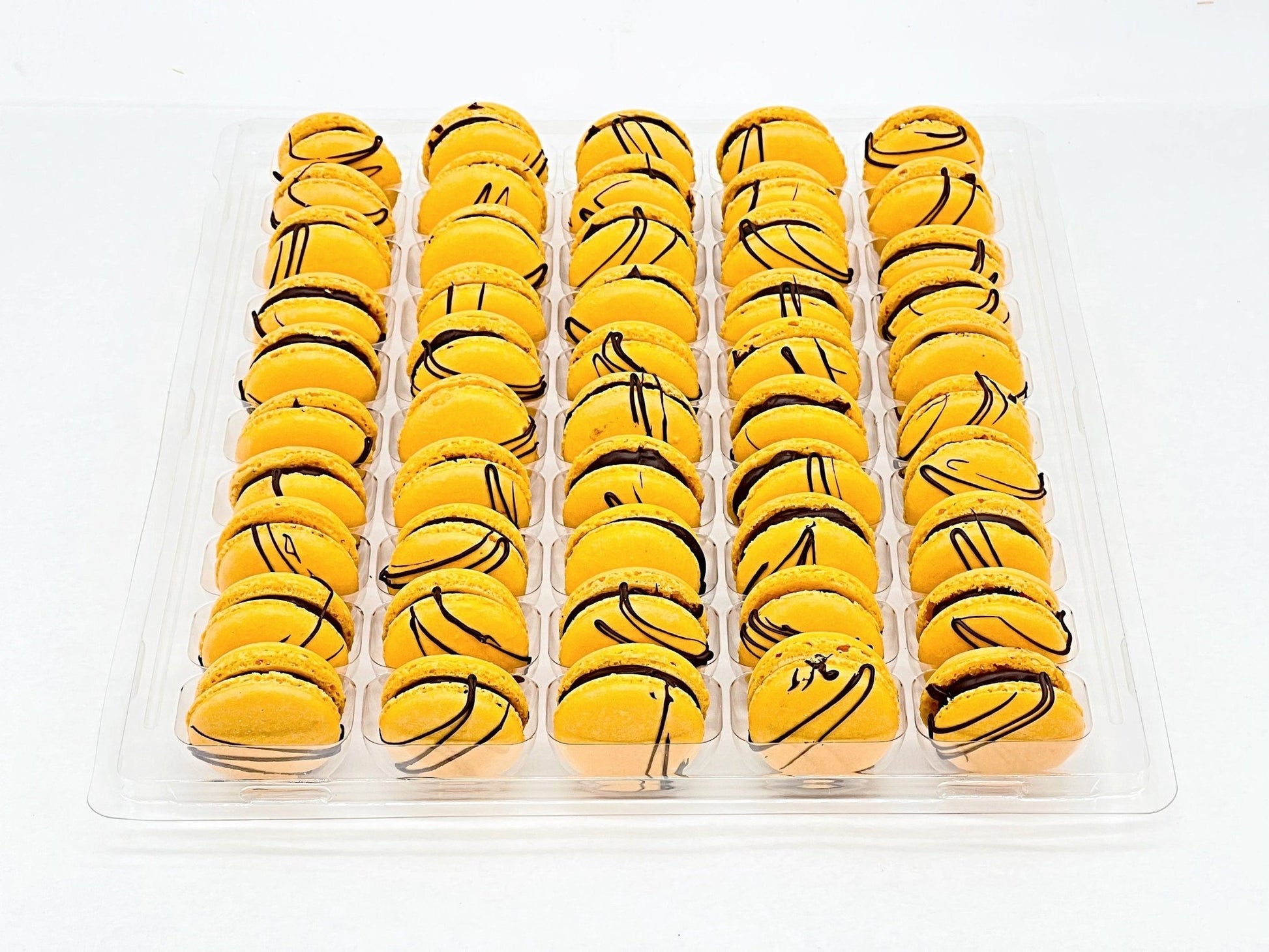 50 Pack Chocolate Marmalade French Macaron Value Pack - Macaron Centrale