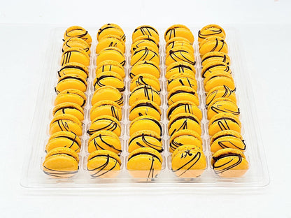 50 Pack Chocolate Marmalade French Macaron Value Pack - Macaron Centrale