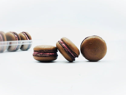 50 Pack Chocolate Raspberry French Macaron Value Pack - Macaron Centrale