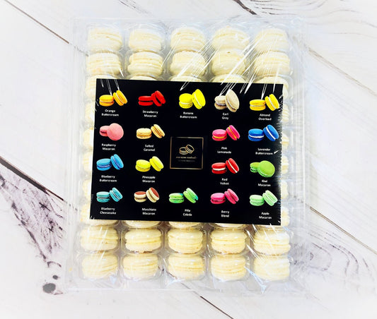 50 Pack Coconut French Macaron Value Pack - Macaron Centrale