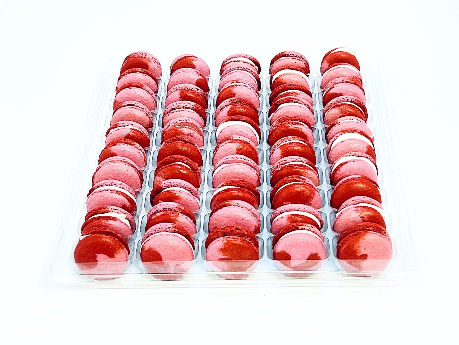 50 Pack Cranberry and Prune French Macaron Value Pack - Macaron Centrale