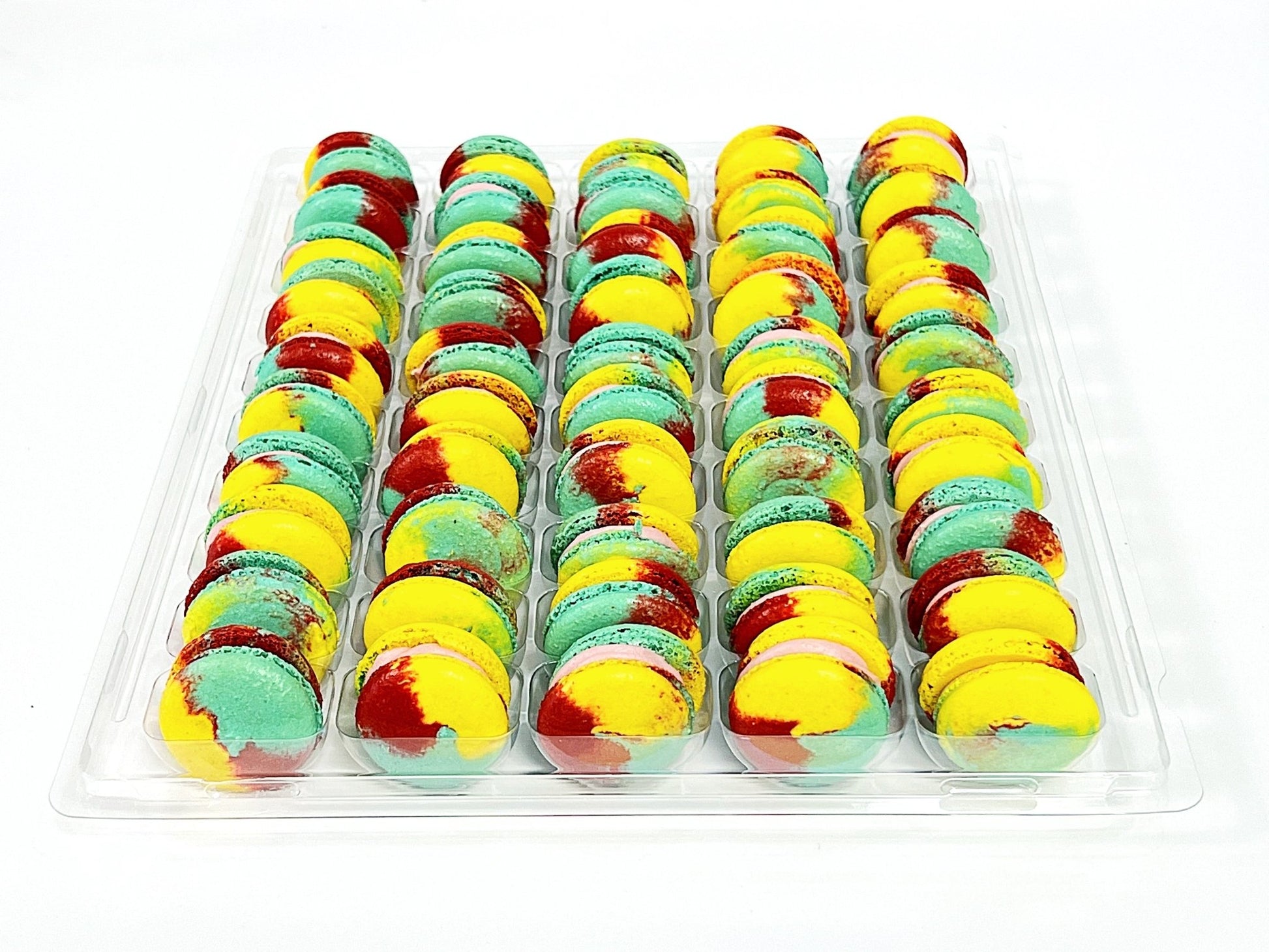 50 Pack Cranberry & Peach French Macaron Value Pack - Macaron Centrale