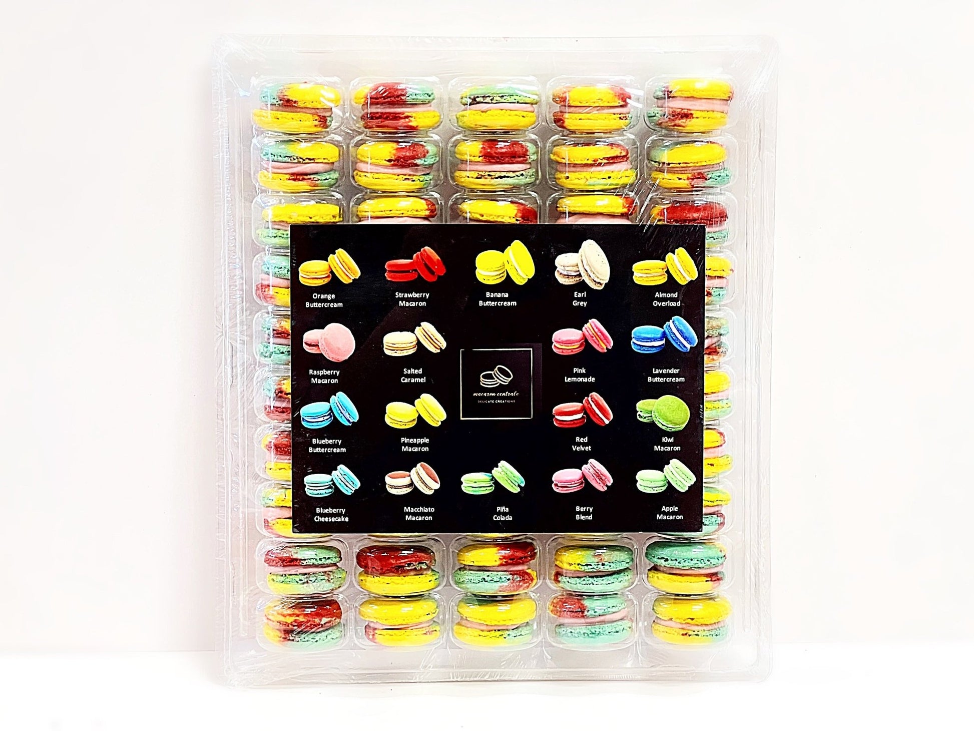 50 Pack Cranberry & Peach French Macaron Value Pack - Macaron Centrale