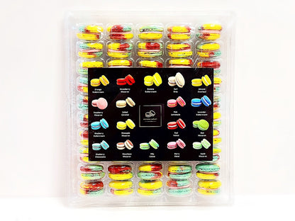 50 Pack Cranberry & Peach French Macaron Value Pack - Macaron Centrale
