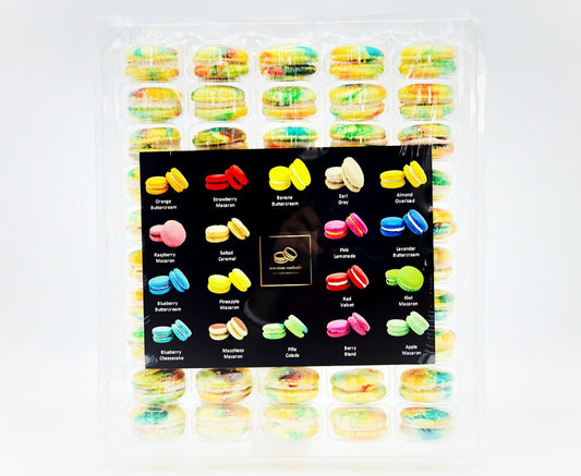50 Pack Fruity Pebble French Macaron Value Pack - Macaron Centrale