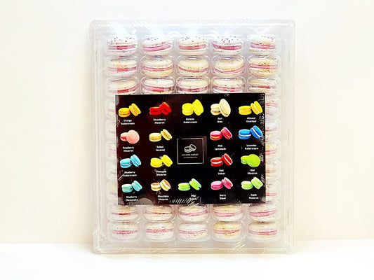 50 Pack Gourmet Taro French Macaron Value Pack - Macaron Centrale