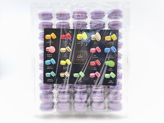 50 Pack Grape French Macaron Value Pack - Macaron Centrale