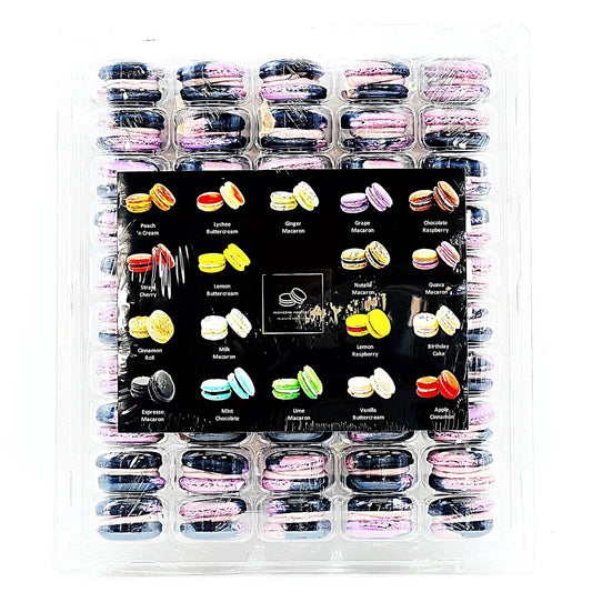 50 Pack Grapery French Macaron Value Pack (Blue Raspberry and Grape) - Macaron Centrale