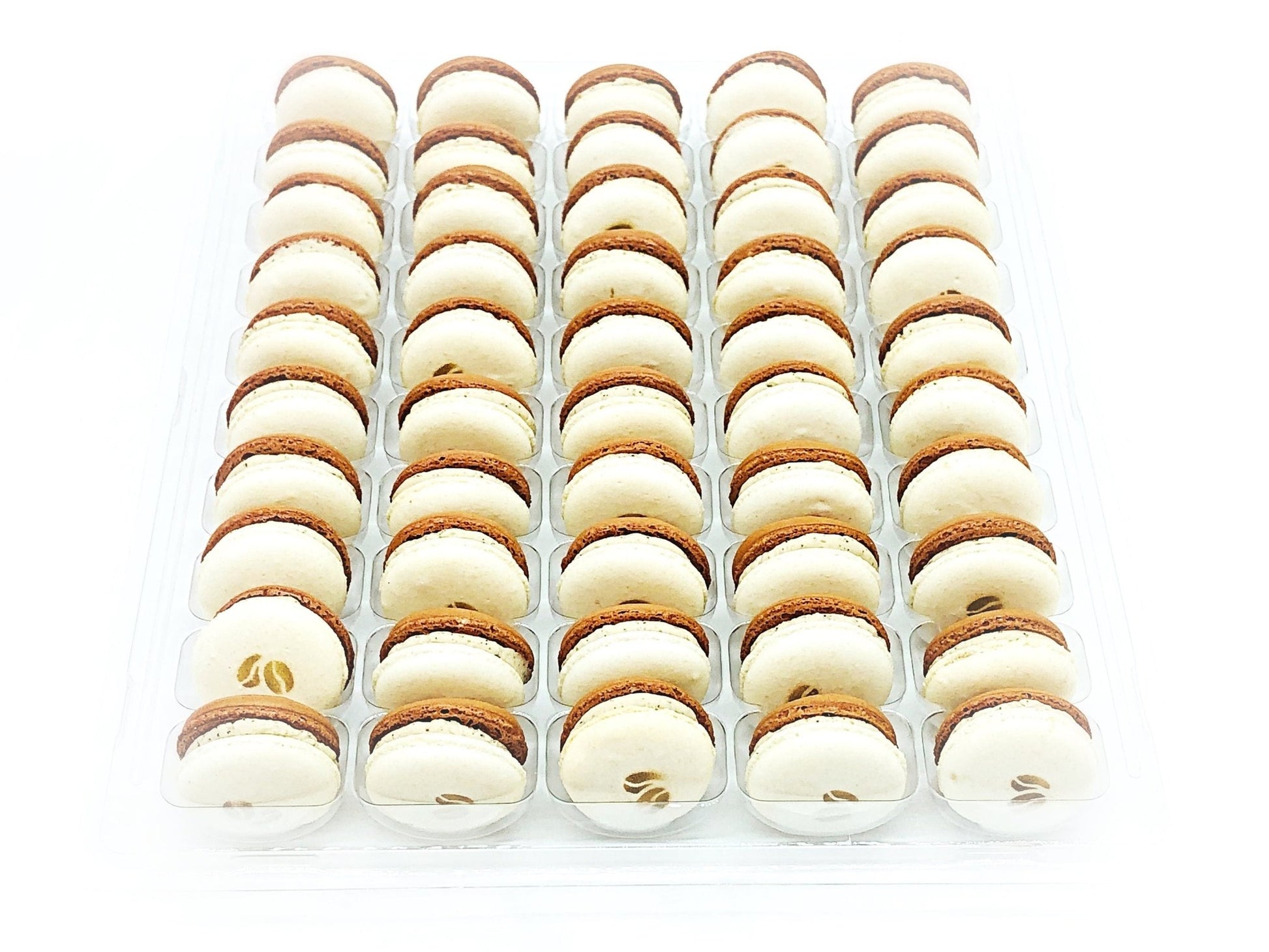 50 Pack Latte French Macaron Value Pack - Macaron Centrale