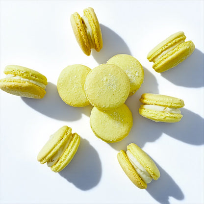50 Pack Lemon Curd French Macarons - Macaron Centrale