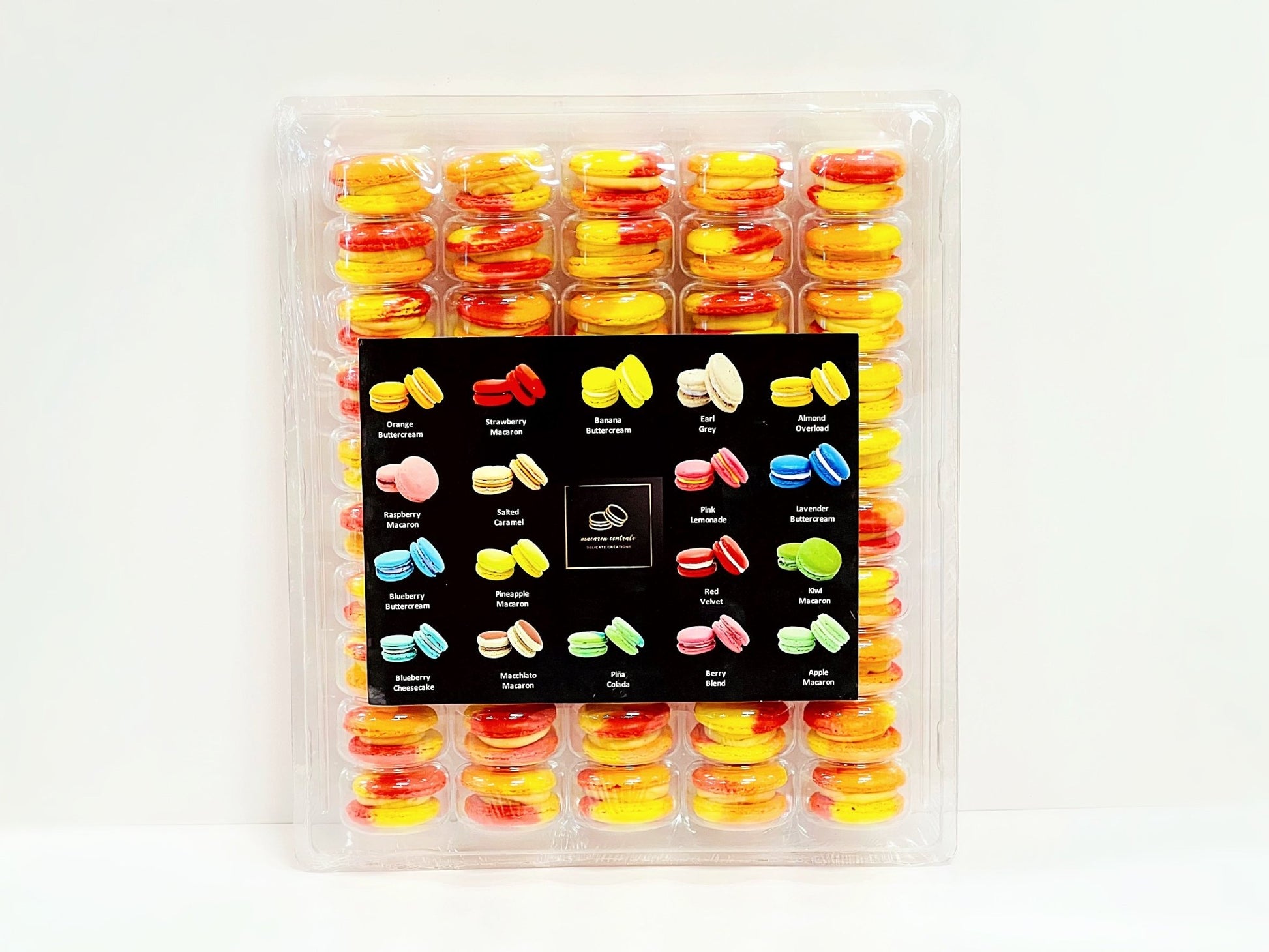 50 Pack Mango Cardamom French Macaron Value Pack - Macaron Centrale