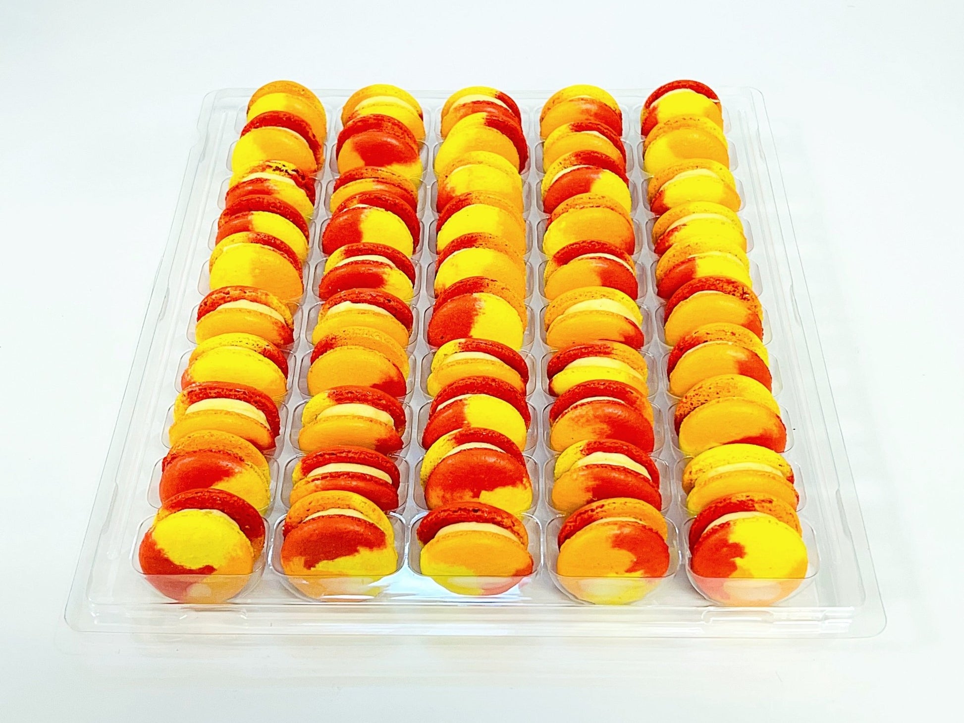 50 Pack Mango Cardamom French Macaron Value Pack - Macaron Centrale