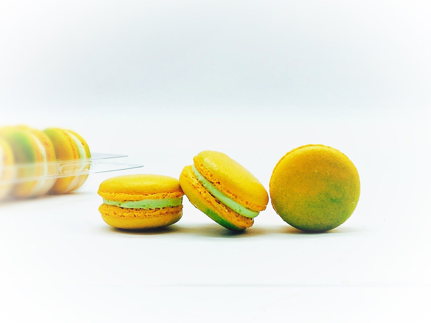 50 Pack Mango French Macaron Value Pack - Macaron Centrale