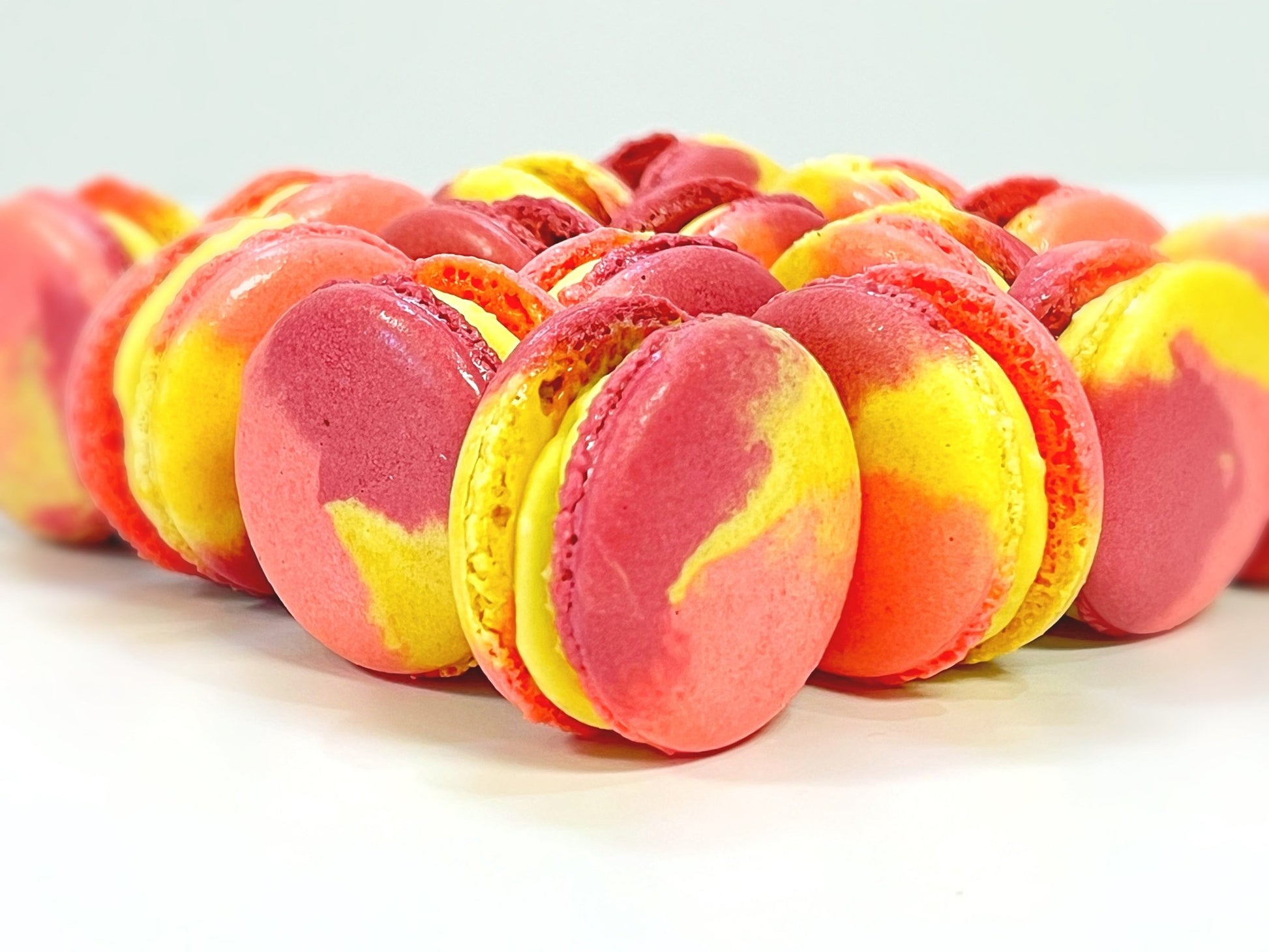 50 Pack Mango Passion Mouse French Macaron Value Pack - Macaron Centrale