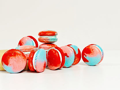 50 Pack Marachino Cherry French Macaron Value Pack - Macaron Centrale