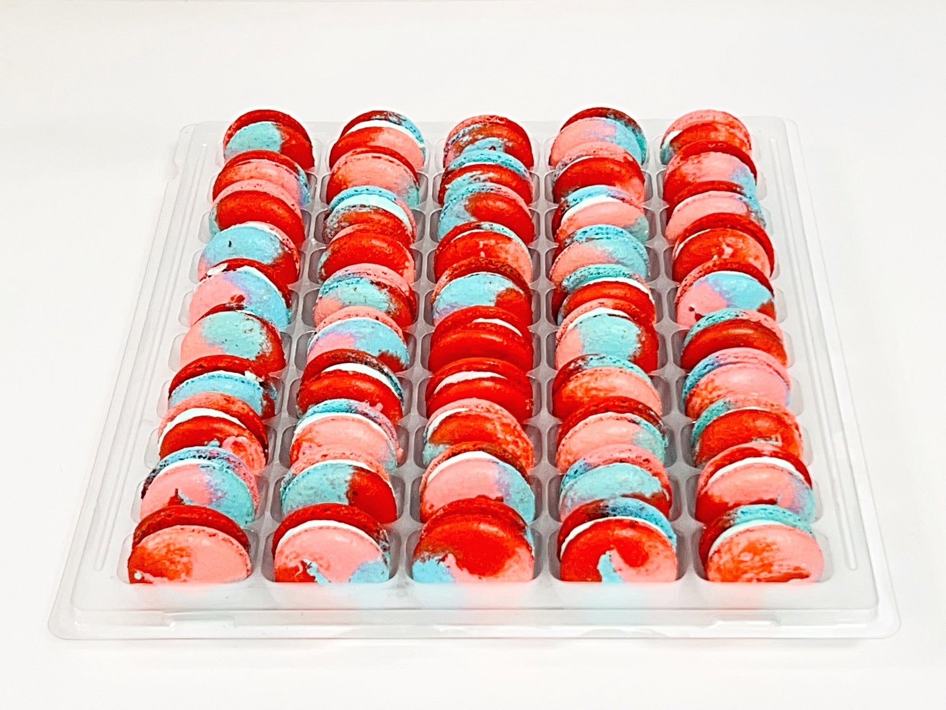 50 Pack Marachino Cherry French Macaron Value Pack - Macaron Centrale
