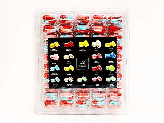 50 Pack Marachino Cherry French Macaron Value Pack - Macaron Centrale