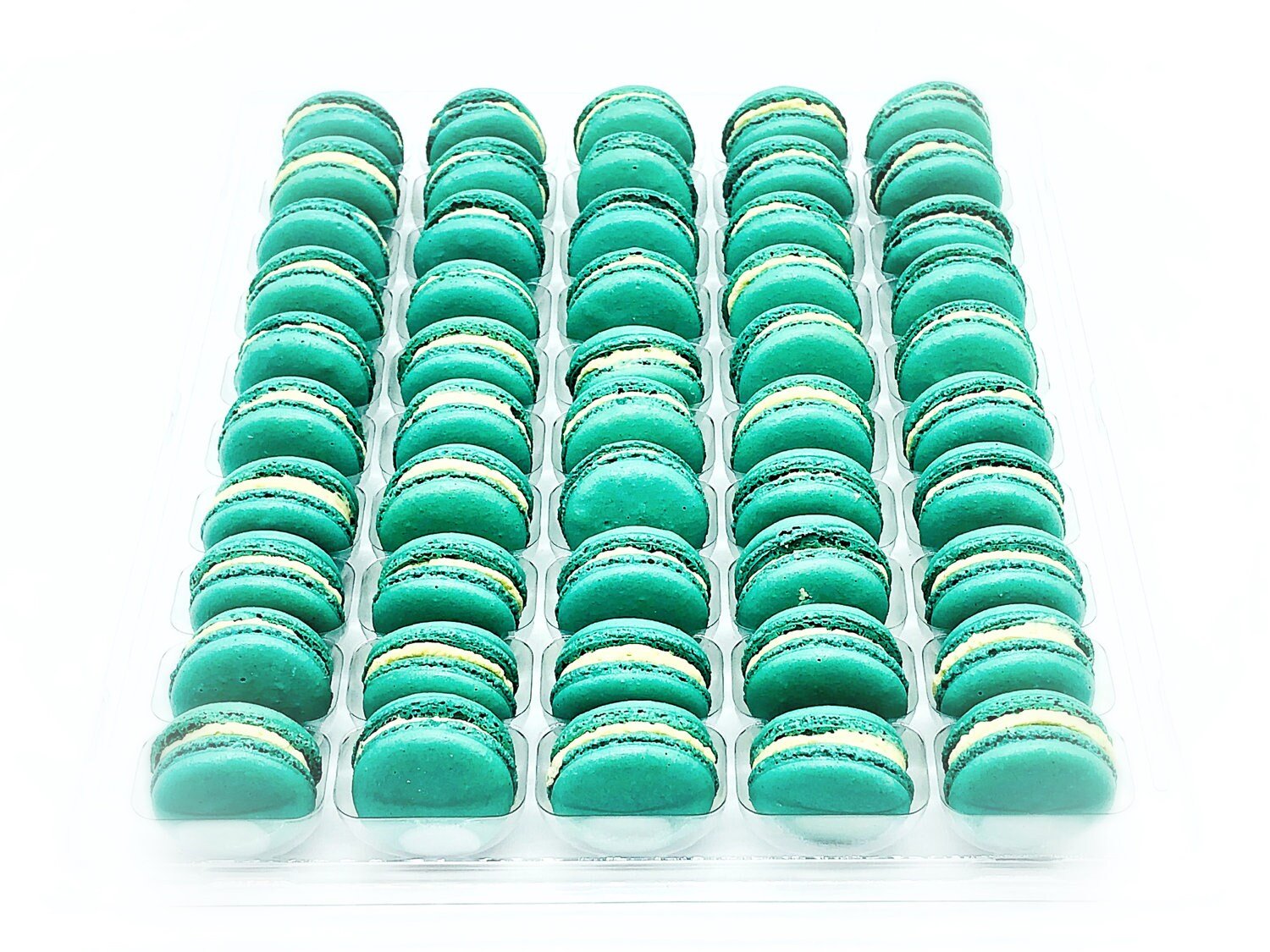 50 Pack Matcha Buttercream French Macaron Value Pack - Macaron Centrale