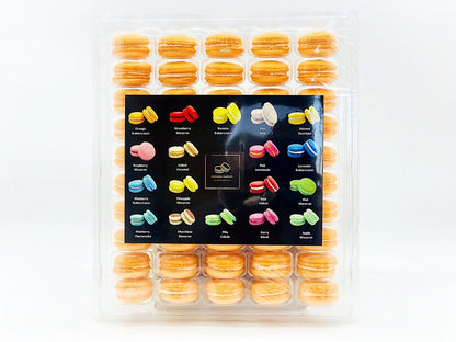 50 Pack Orange Cream French Macaron Value Pack - Macaron Centrale