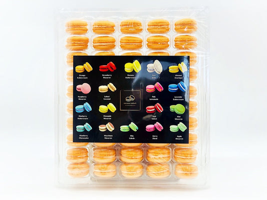 50 Pack Orange Cream French Macaron Value Pack - Macaron Centrale
