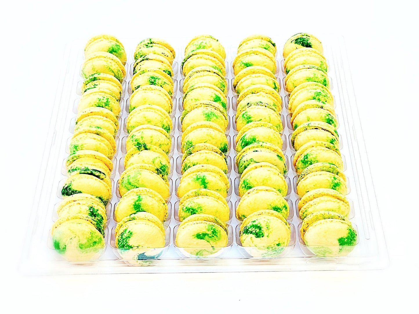 50 Pack Papaya Buttercream French Macaron Value Pack - Macaron Centrale